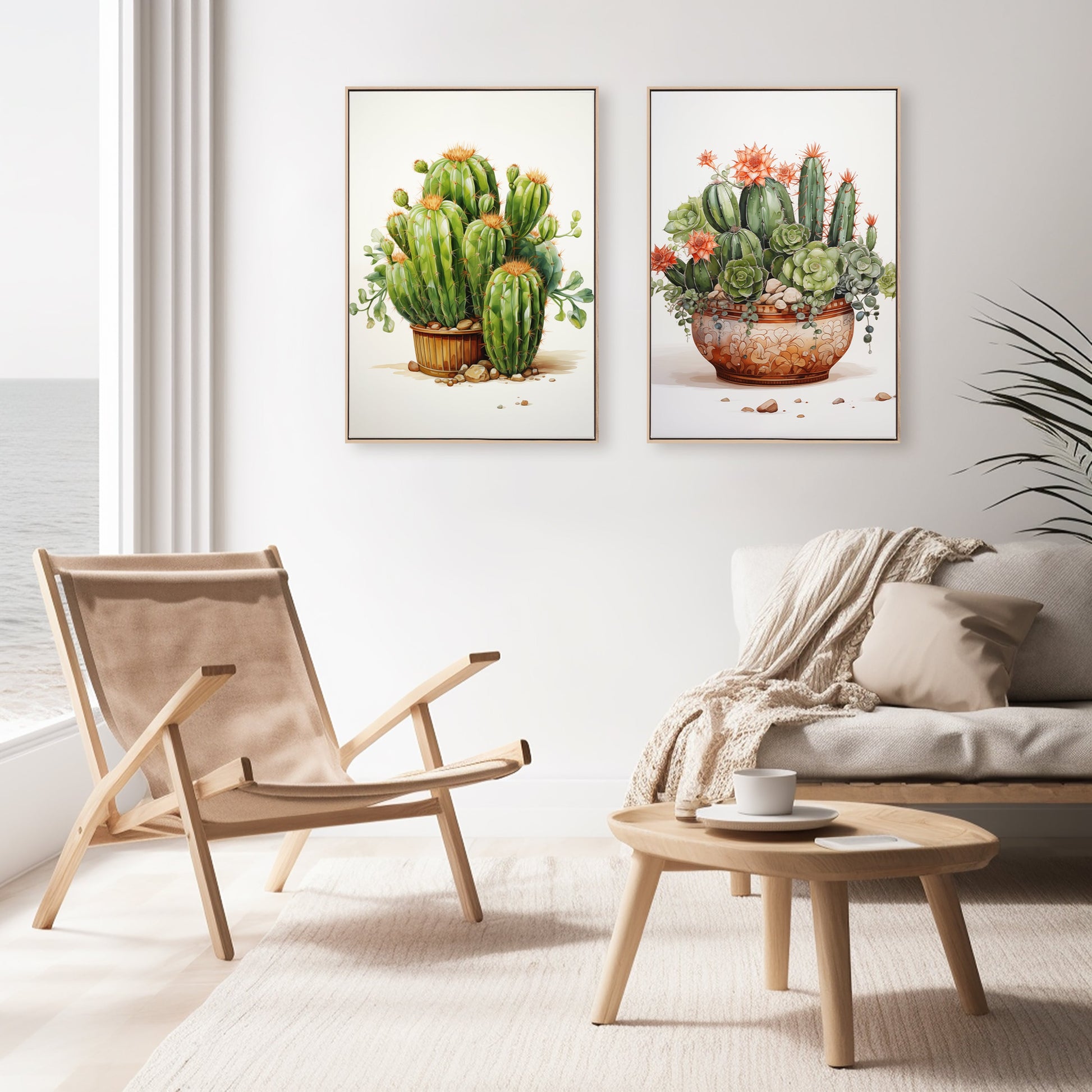 A Collection of Cacti Illustration Pencil Drawing - Digital Download Printable Artwork