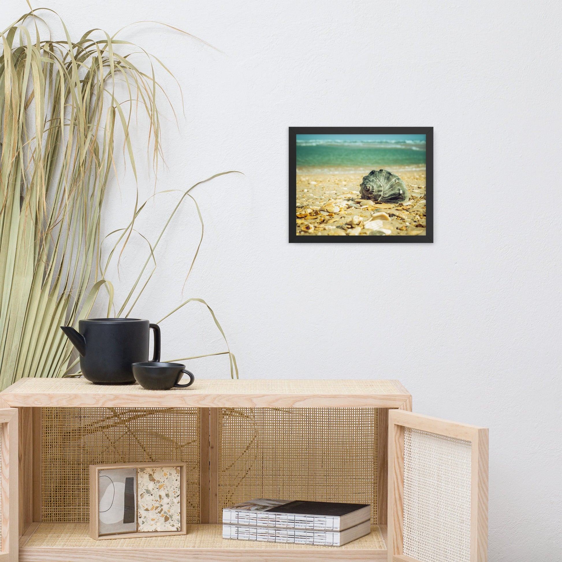 Daydreams on the Shore Coastal Nature Photo Framed Wall Art Print