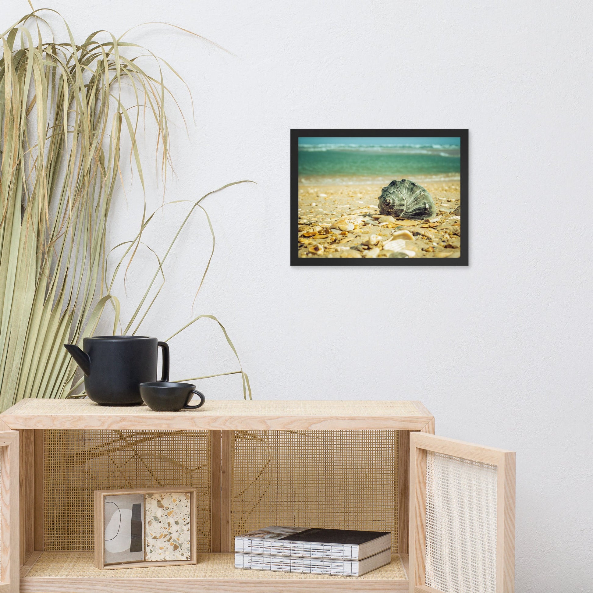 Daydreams on the Shore Coastal Nature Photo Framed Wall Art Print