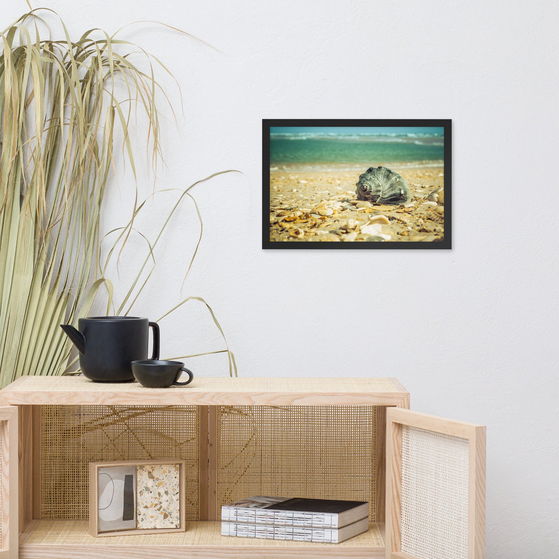 Daydreams on the Shore Coastal Nature Photo Framed Wall Art Print