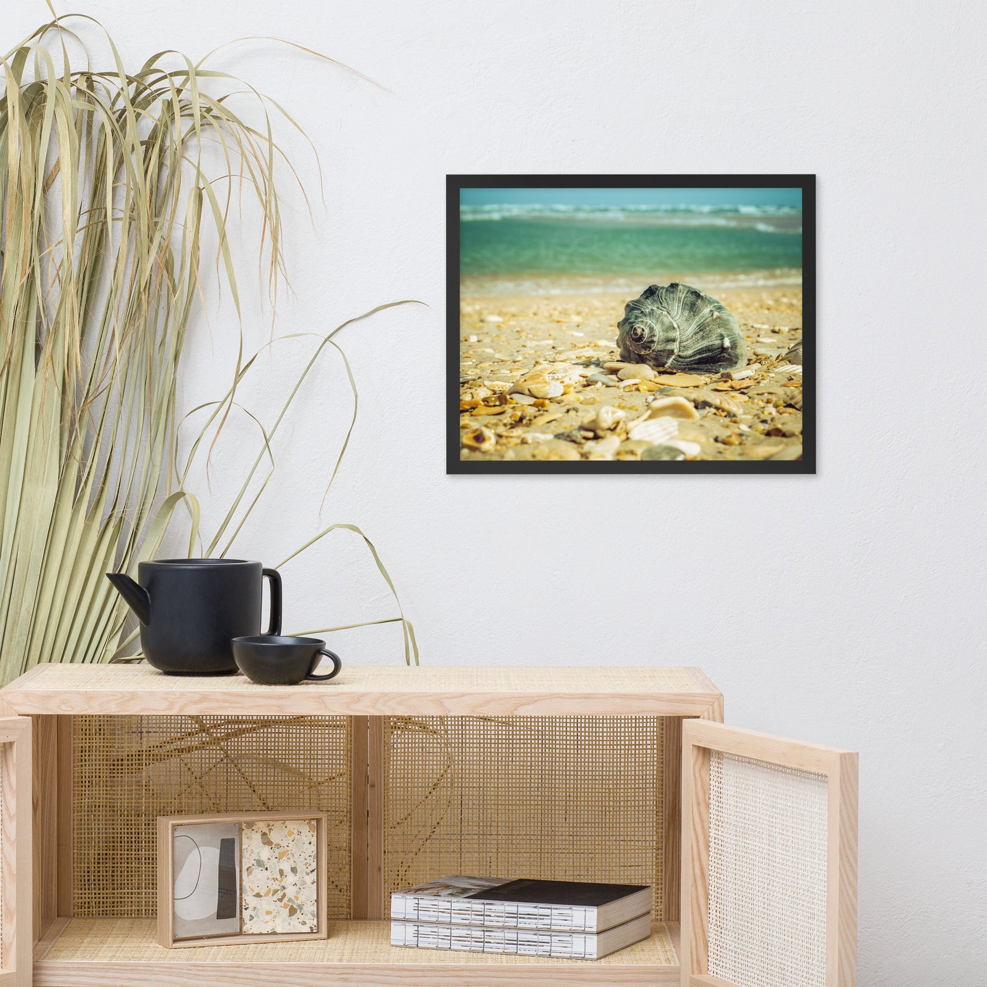 Daydreams on the Shore Coastal Nature Photo Framed Wall Art Print