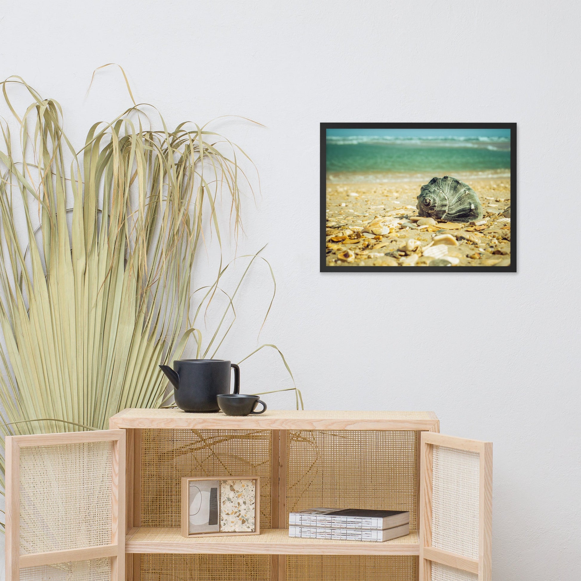 Daydreams on the Shore Coastal Nature Photo Framed Wall Art Print
