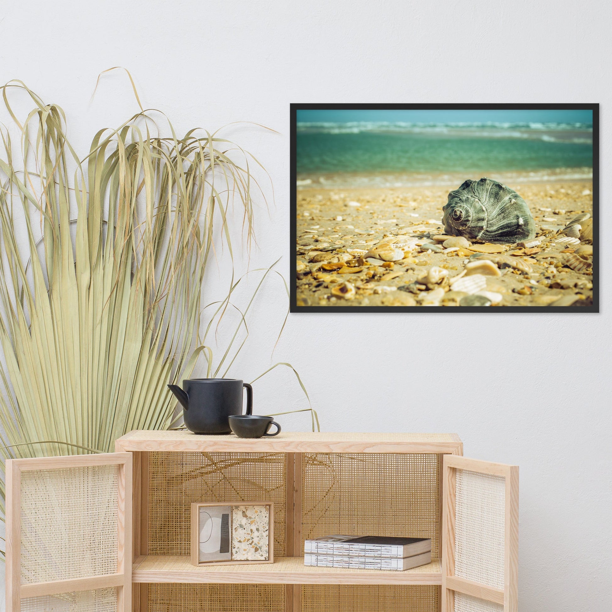 Daydreams on the Shore Coastal Nature Photo Framed Wall Art Print