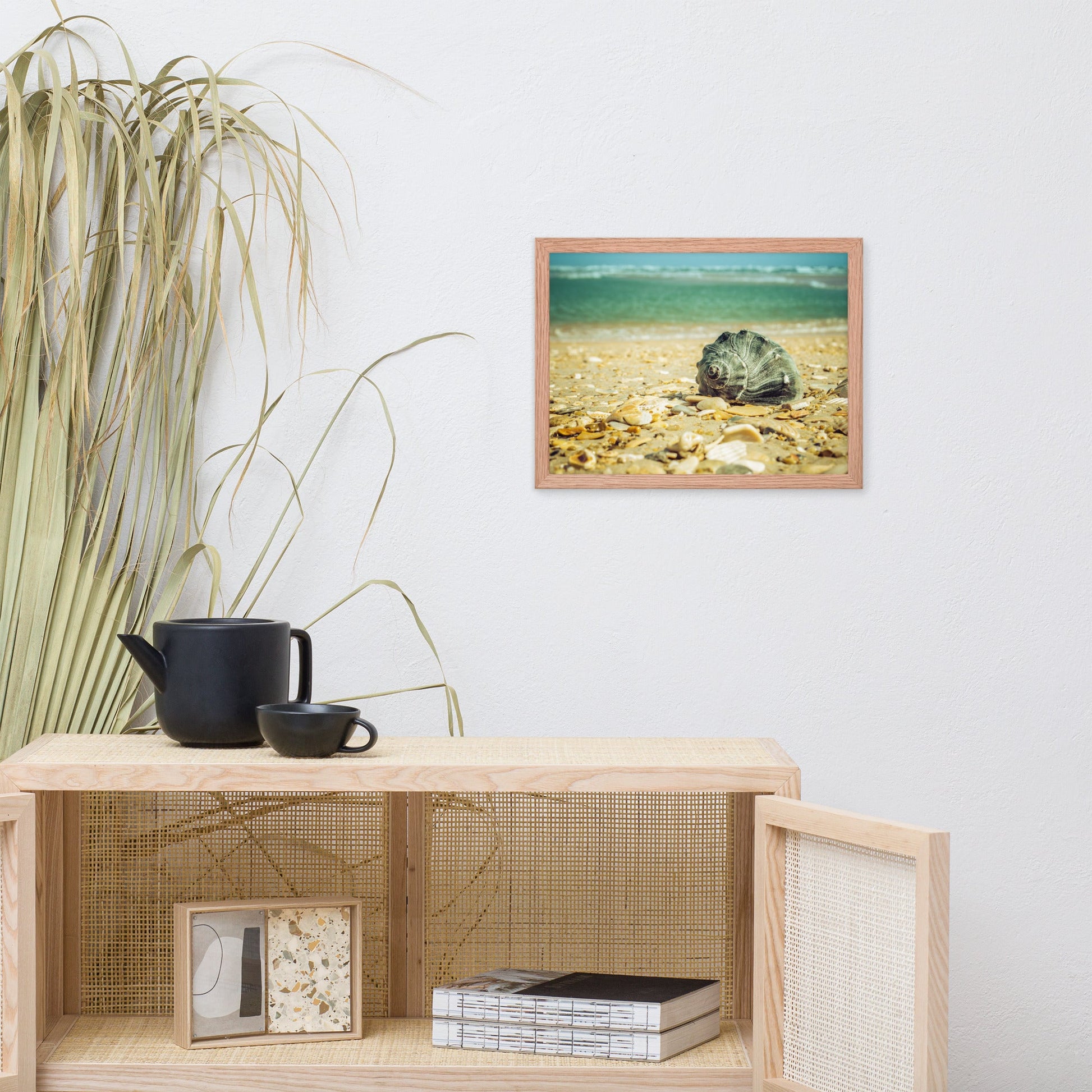 Daydreams on the Shore Coastal Nature Photo Framed Wall Art Print