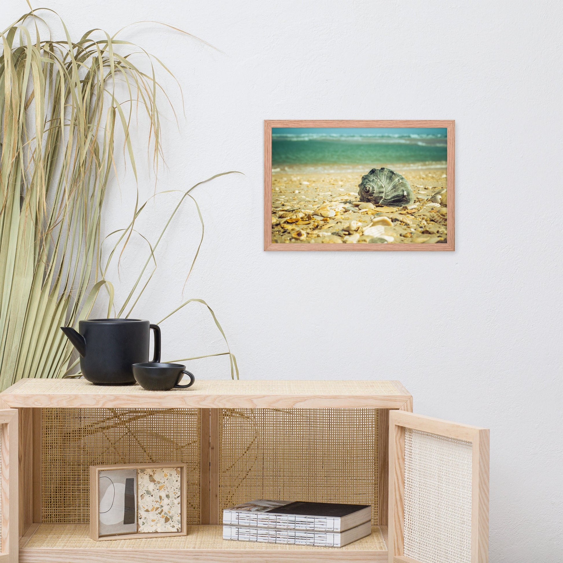 Daydreams on the Shore Coastal Nature Photo Framed Wall Art Print