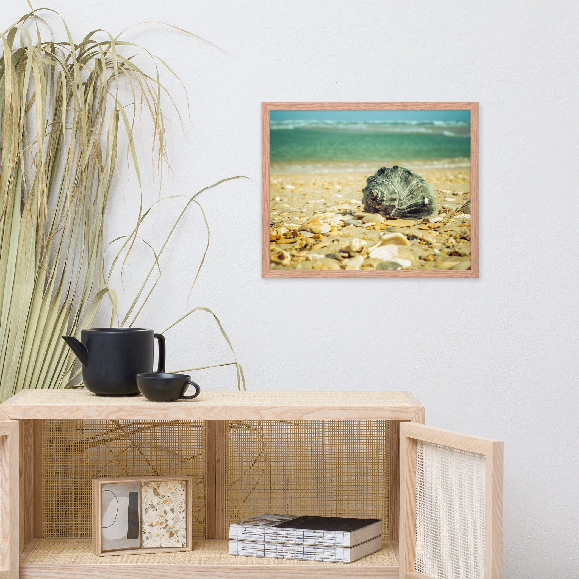 Daydreams on the Shore Coastal Nature Photo Framed Wall Art Print