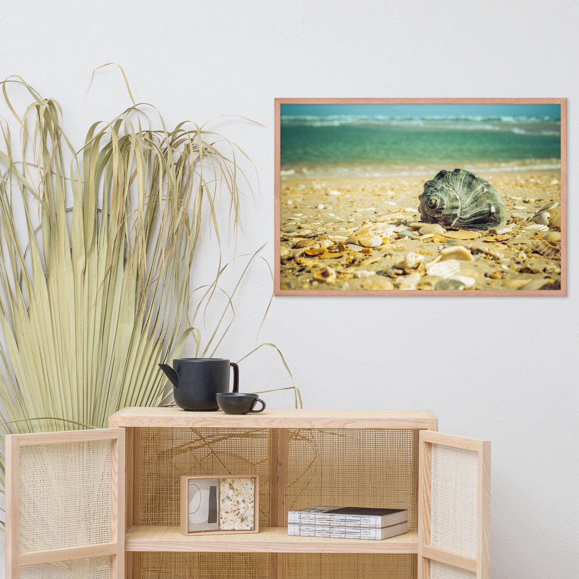 Daydreams on the Shore Coastal Nature Photo Framed Wall Art Print