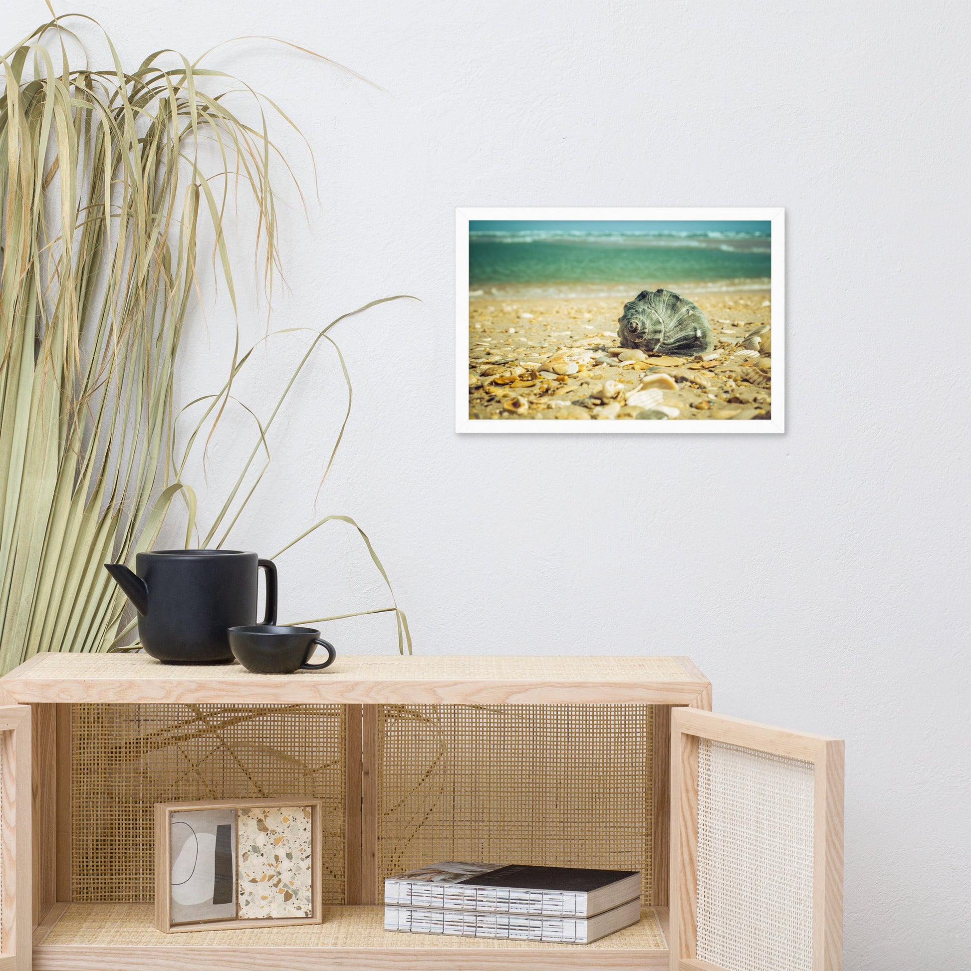 Daydreams on the Shore Coastal Nature Photo Framed Wall Art Print
