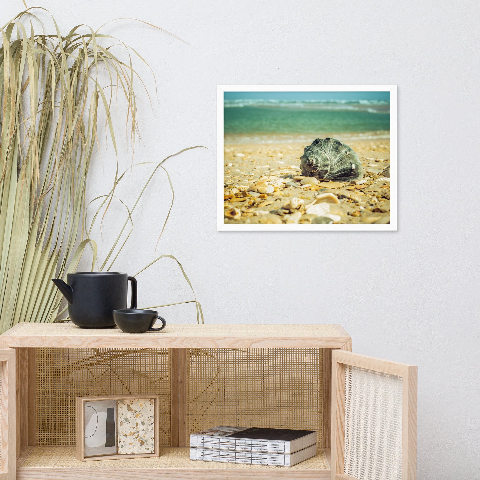 Daydreams on the Shore Coastal Nature Photo Framed Wall Art Print