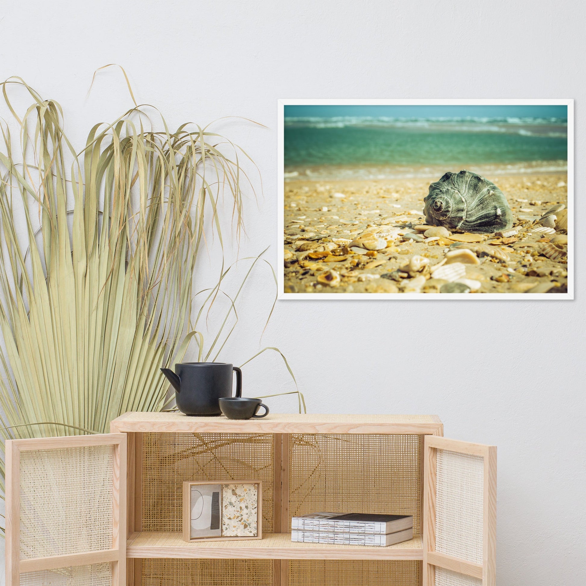 Daydreams on the Shore Coastal Nature Photo Framed Wall Art Print